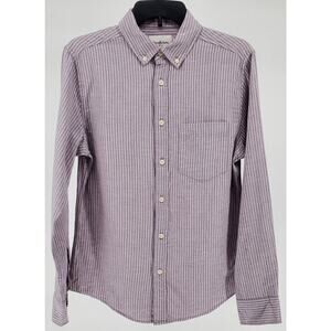 GoodFellow & Co Calm Violet Striped Standard Fit Long Sleeve Dress‎ Shirt Small